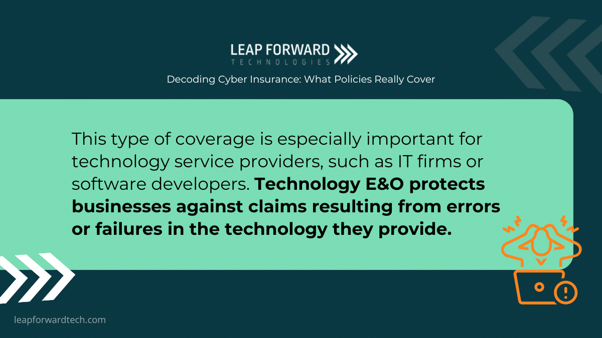 Technology Errors and Omissions (E&O)